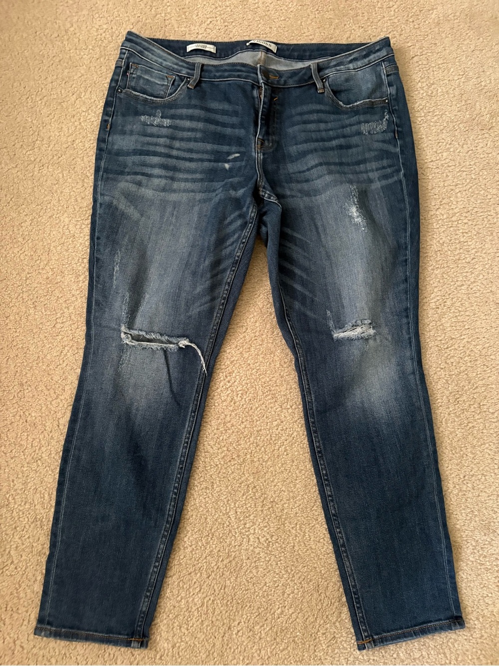 Vigoss Indigo Skinny Jeans with Knee Rips